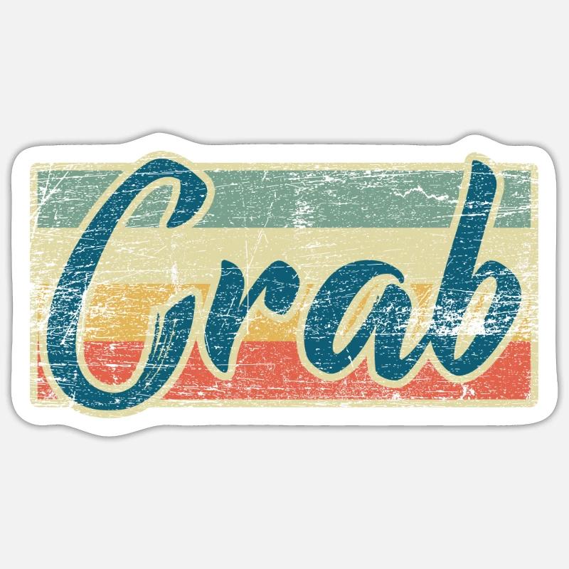 Krabbe - Sticker Größe S (10 x 10 cm) - Mattweiß