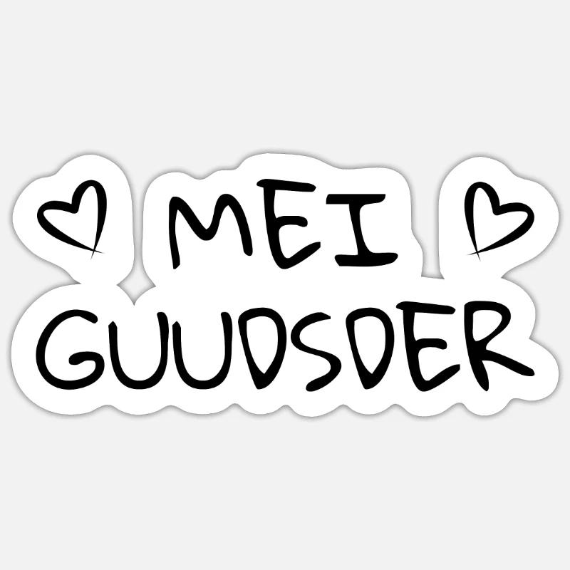 Saxon saying partner look funny dialect Sticker size S (10 x 10 cm)