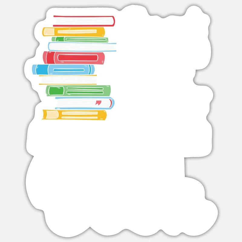 I'm not addicted to Reading - Sticker taille S (10 x 10 cm) - blanc mat