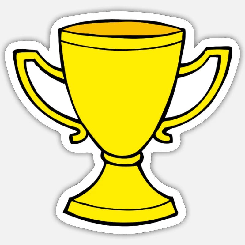 Cup for winners - Sticker size S (10 x 10 cm) - white matte