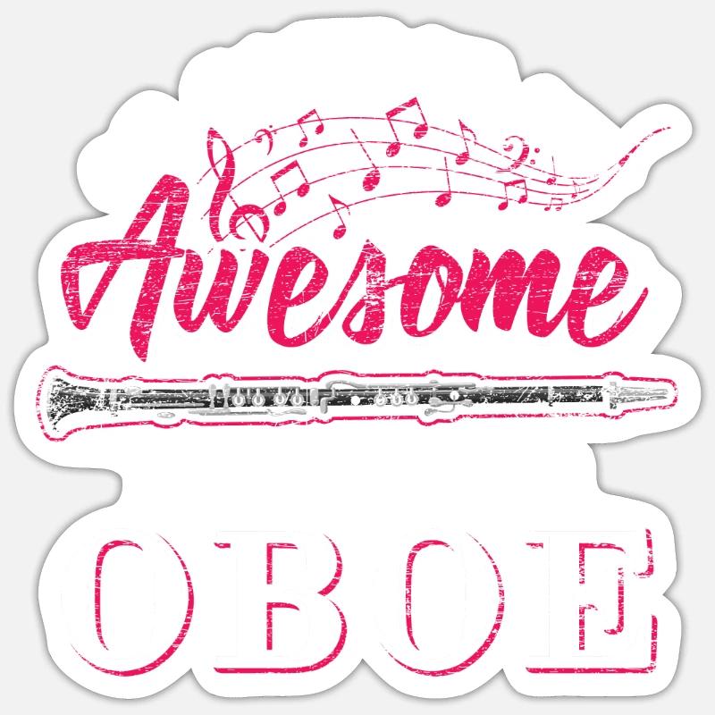 Oboe Geschenkidee Sticker Größe S (10 x 10 cm)