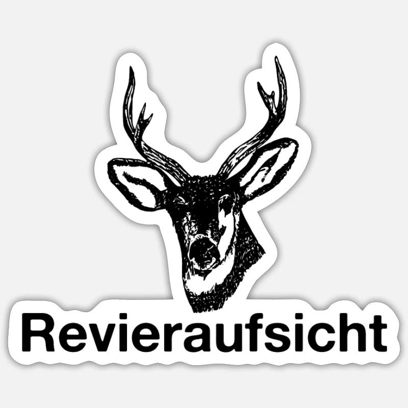 District Supervision Hunter - Sticker size S (10 x 10 cm) - white matte
