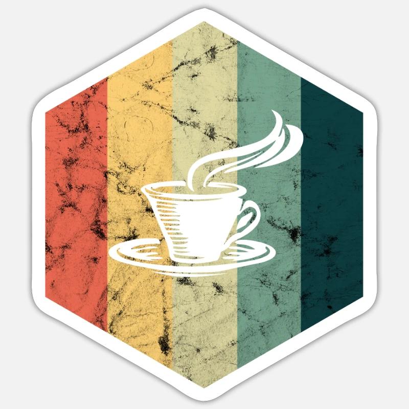 espresso - Sticker taille S (10 x 10 cm) - blanc mat