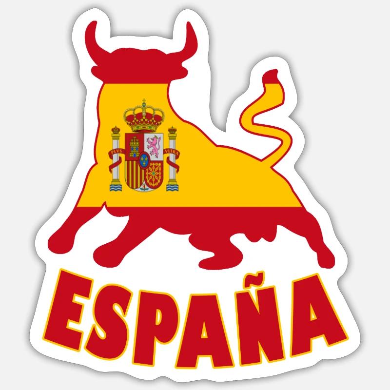 Espagne / Espana drapeau de drapeau Sticker taille S (10 x 10 cm)