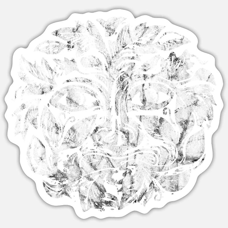 forêt - Sticker taille S (10 x 10 cm) - blanc mat