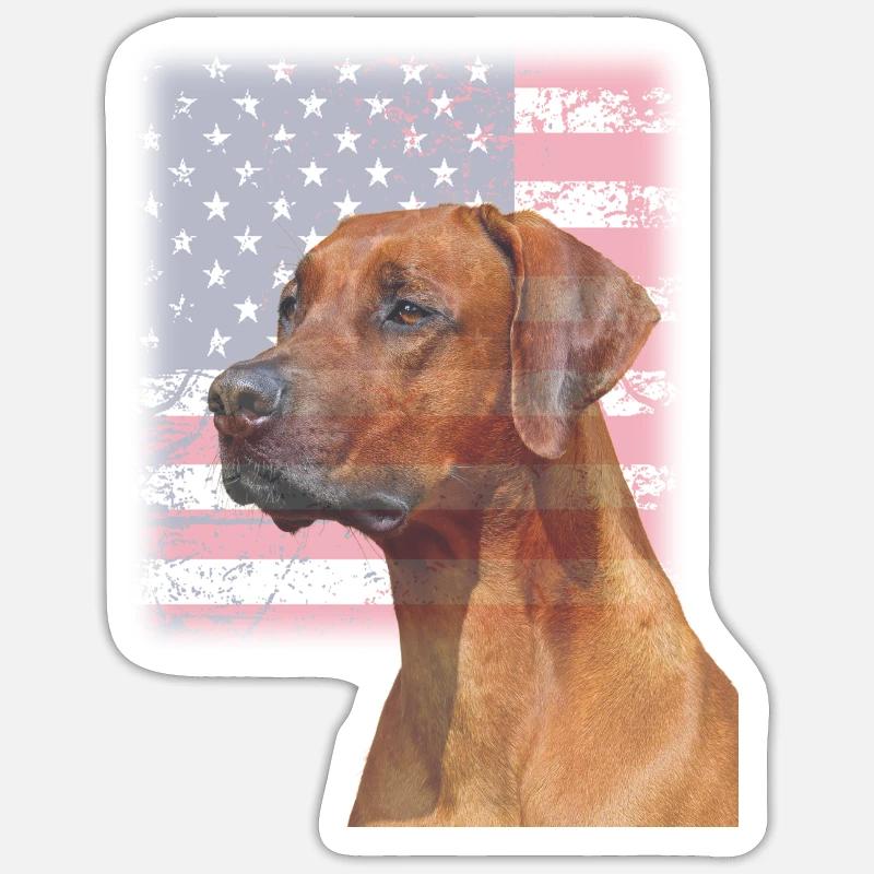 Rhodesian Ridgeback - Sticker Größe S (10 x 10 cm) - Mattweiß