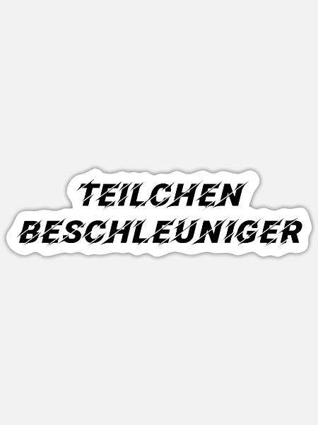teilchenbeschleuniger Lichtgeschwindigkeit - Sticker Größe S (10 x 10 cm) - Mattweiß