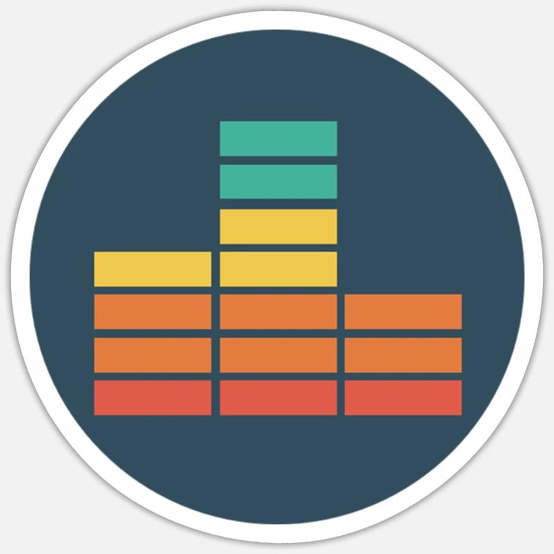 (Equalizer) - Sticker taille S (10 x 10 cm) - blanc mat
