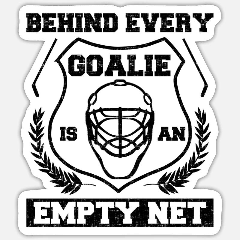 Hockey-Torhüter Hinter jedem Torhüter steht ein Leerer Sticker Größe S (10 x 10 cm)