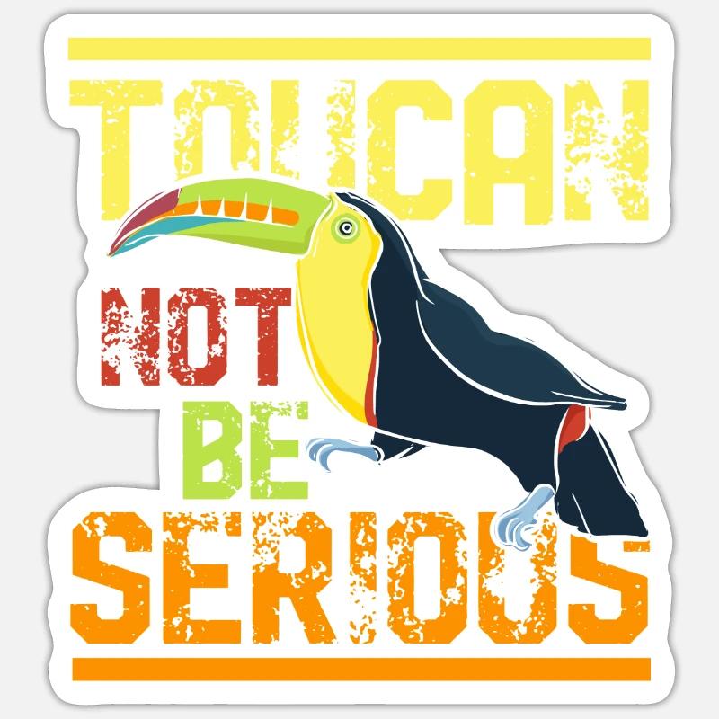 Tukan - Sticker Größe S (10 x 10 cm) - Mattweiß