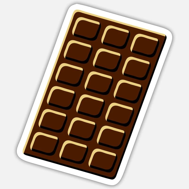 chocolate Sticker size S (10 x 10 cm)