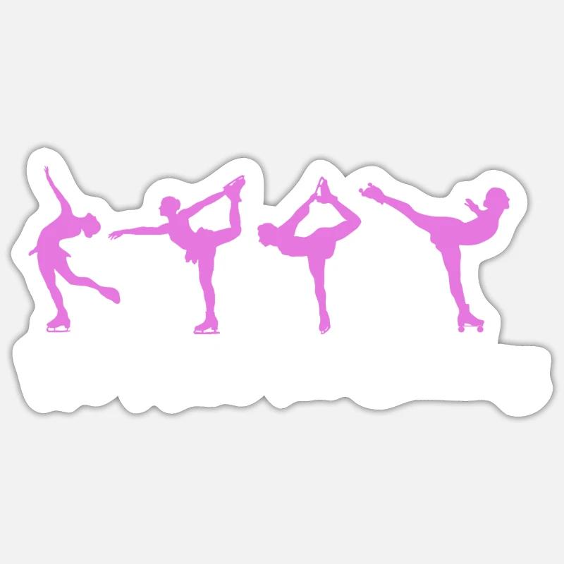 Figure skating - Sticker size S (10 x 10 cm) - white matte