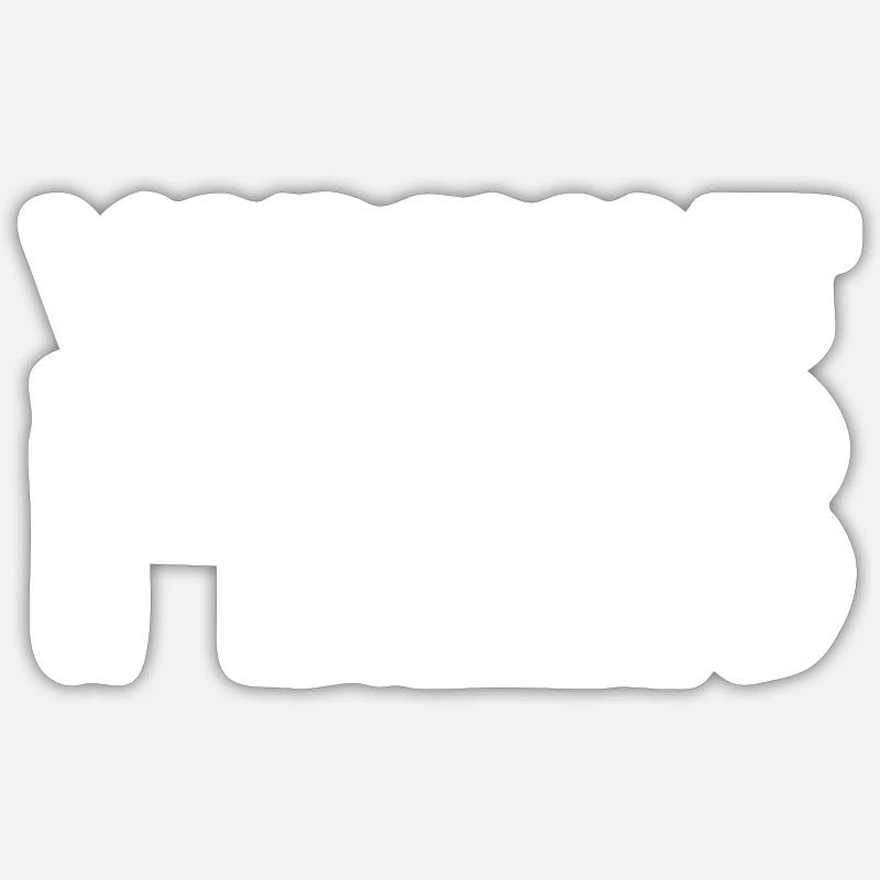 attention chaud - Sticker taille S (10 x 10 cm) - blanc mat