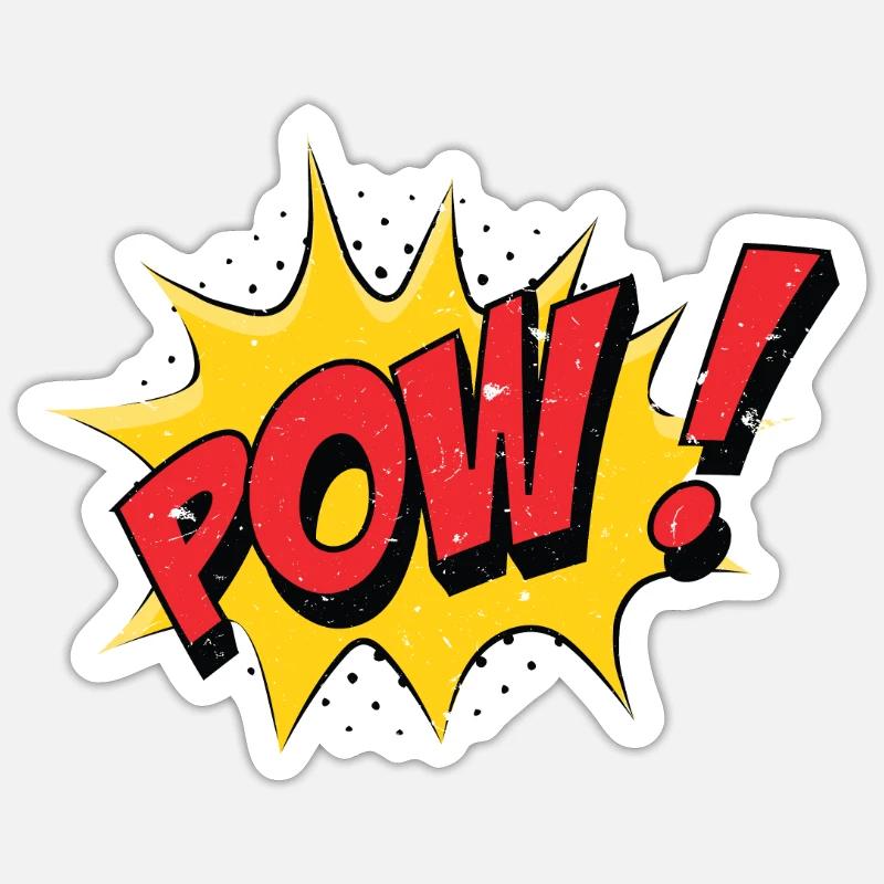 POW! Comic Speech Bubble - Cartoon Funny Pop Art Sticker size S (10 x 10 cm)