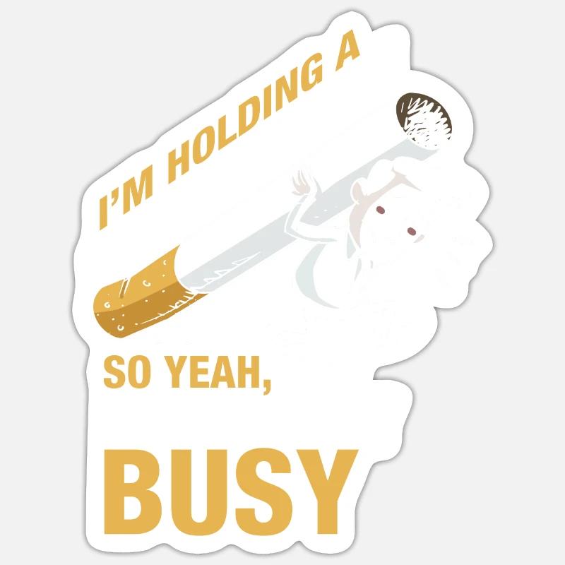Zigarette - Sticker Größe S (10 x 10 cm) - Mattweiß