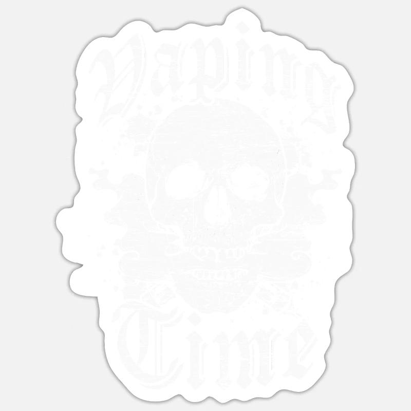 vape - Sticker taille S (10 x 10 cm) - blanc mat