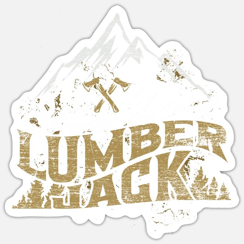 lumberjack - Sticker size S (10 x 10 cm) - white matte