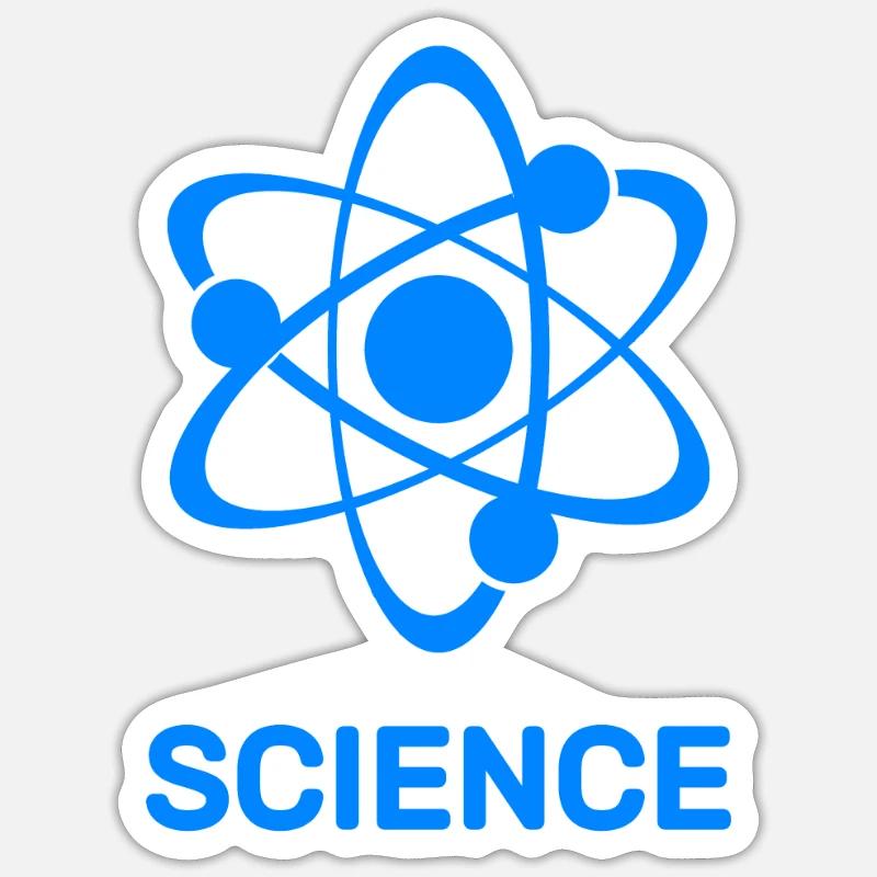 Science Atom Wissenschaft Geschenk Geschenkidee Sticker Größe S (10 x 10 cm)