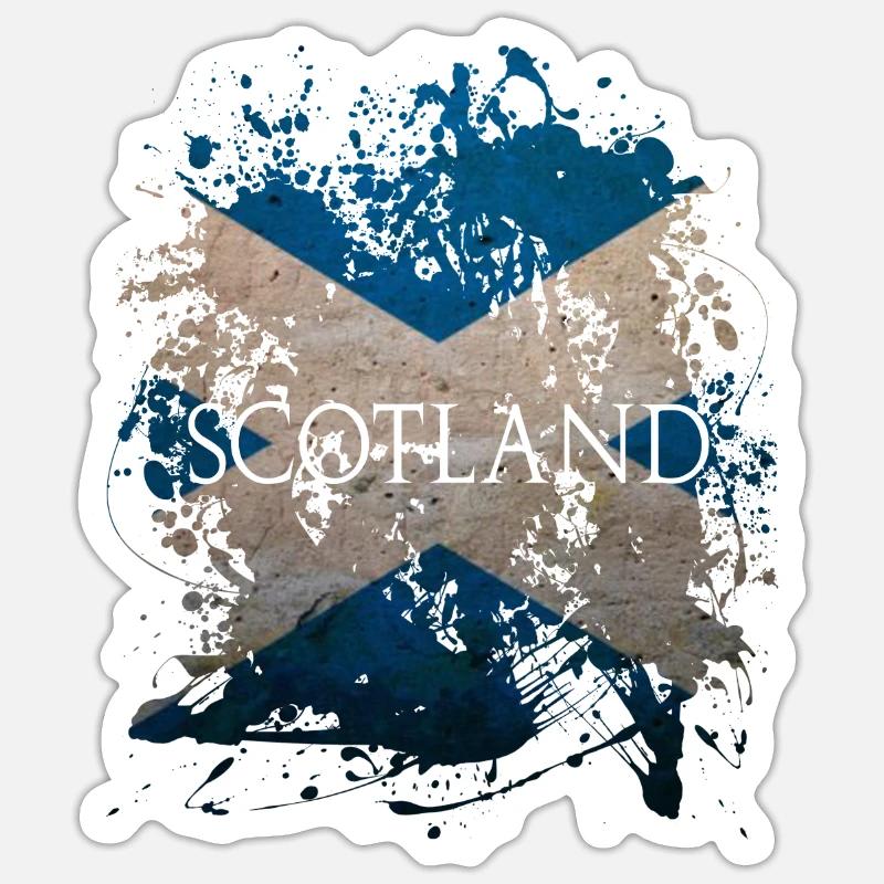 ECOSSE Drapeau Ecosse Drapeau Drapeau Patrie - Sticker taille S (10 x 10 cm) - blanc mat