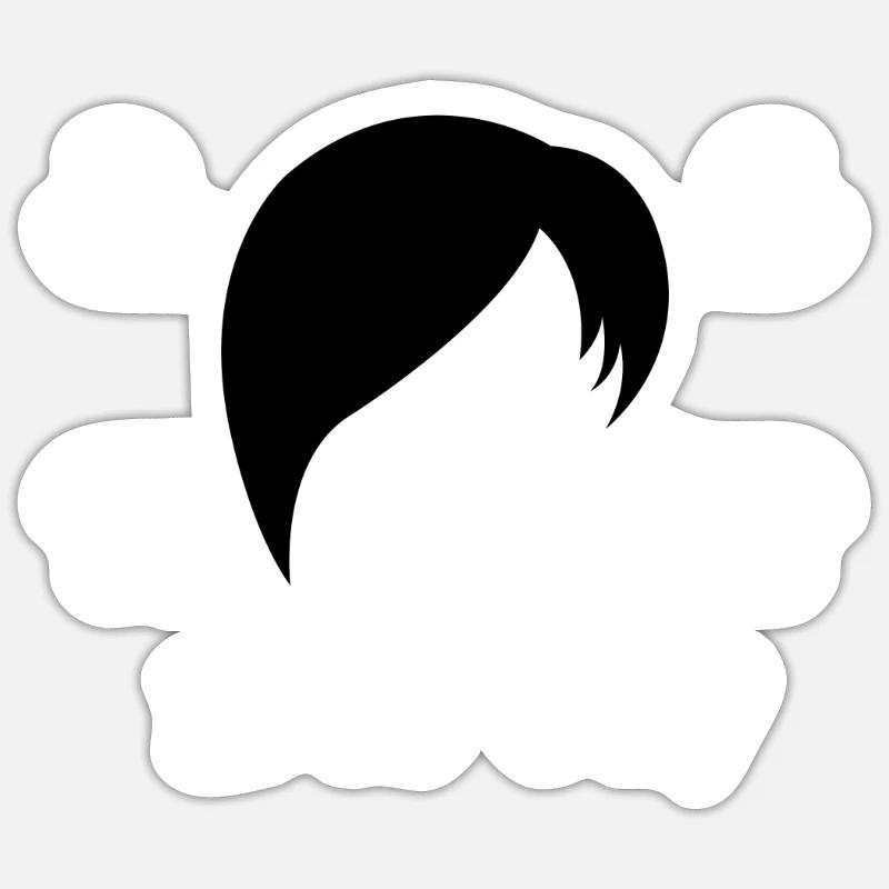 Emo boy - Sticker size S (10 x 10 cm) - white matte