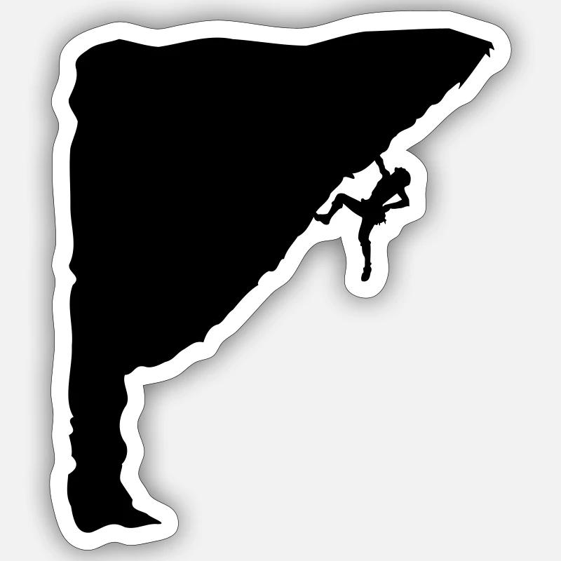 Grimper Escalade Escaladent - Sticker taille S (10 x 10 cm) - blanc mat