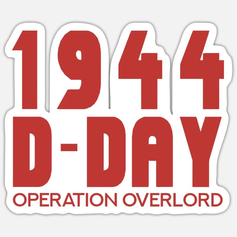 D-Day - Sticker size S (10 x 10 cm) - white matte