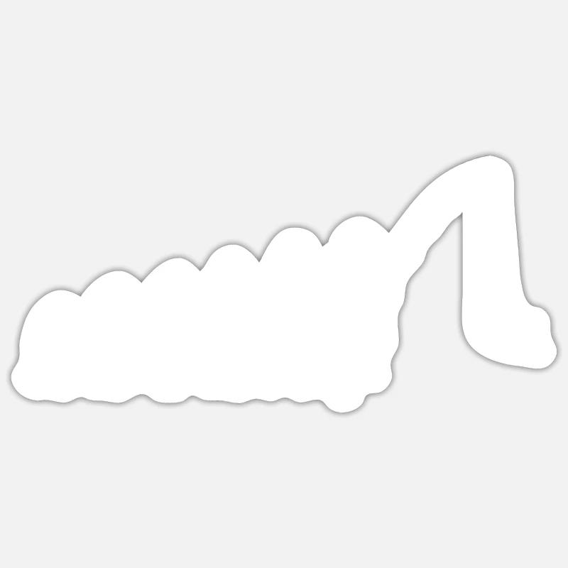 Angeln - Evolution - Geschenk - Fischer - Fischen - Sticker Größe S (10 x 10 cm) - Mattweiß