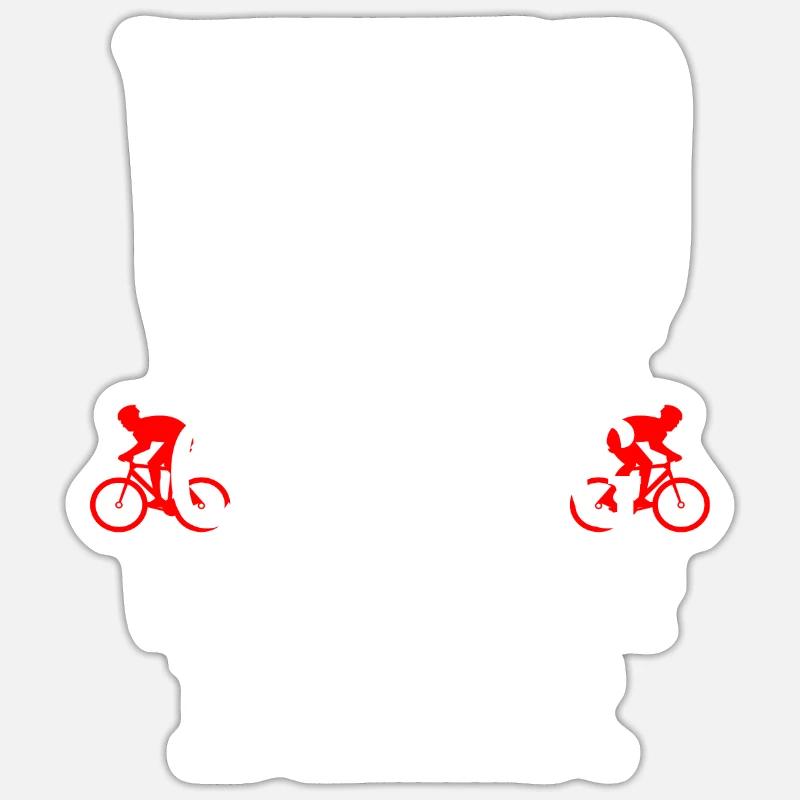 Fahrrad Bier Geschenk - Sticker Größe S (10 x 10 cm) - Mattweiß