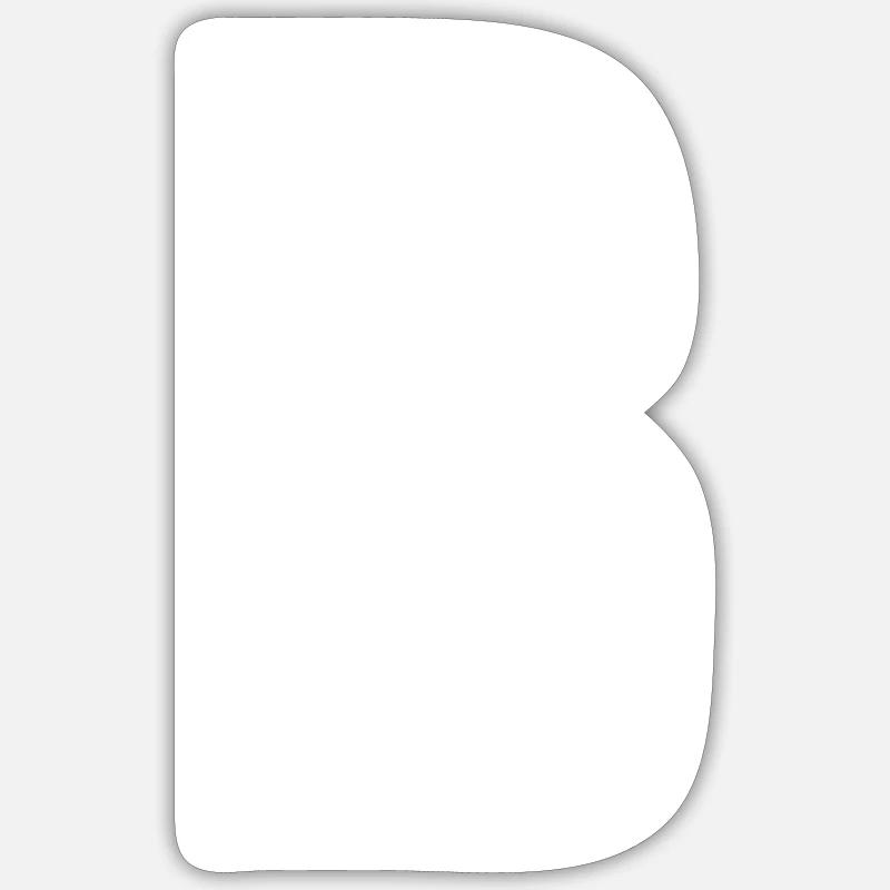 Letter B b - Sticker size S (10 x 10 cm) - white matte