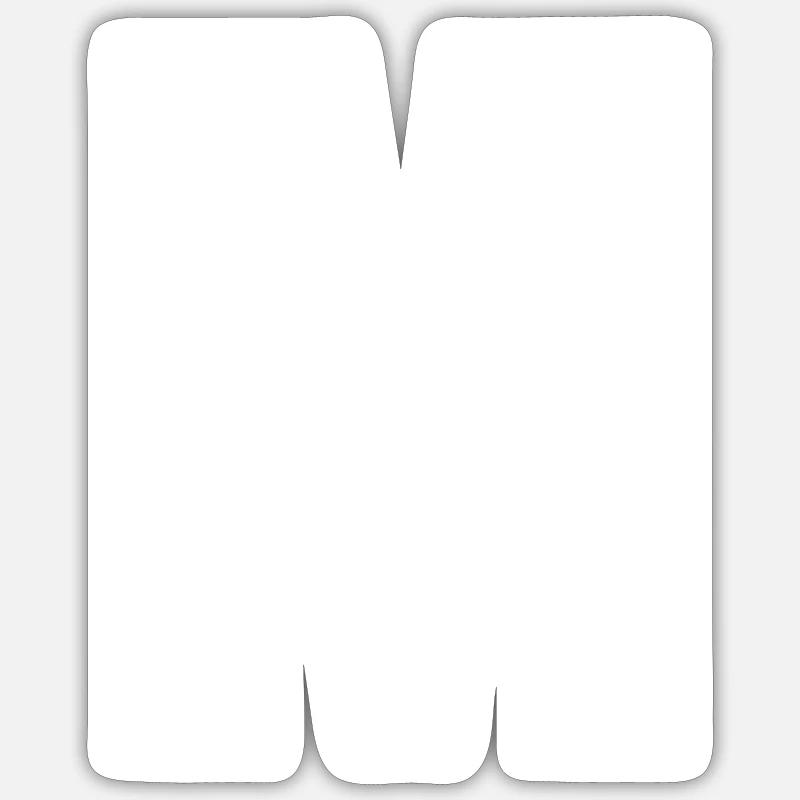 Buchstabe M - Sticker Größe S (10 x 10 cm) - Mattweiß