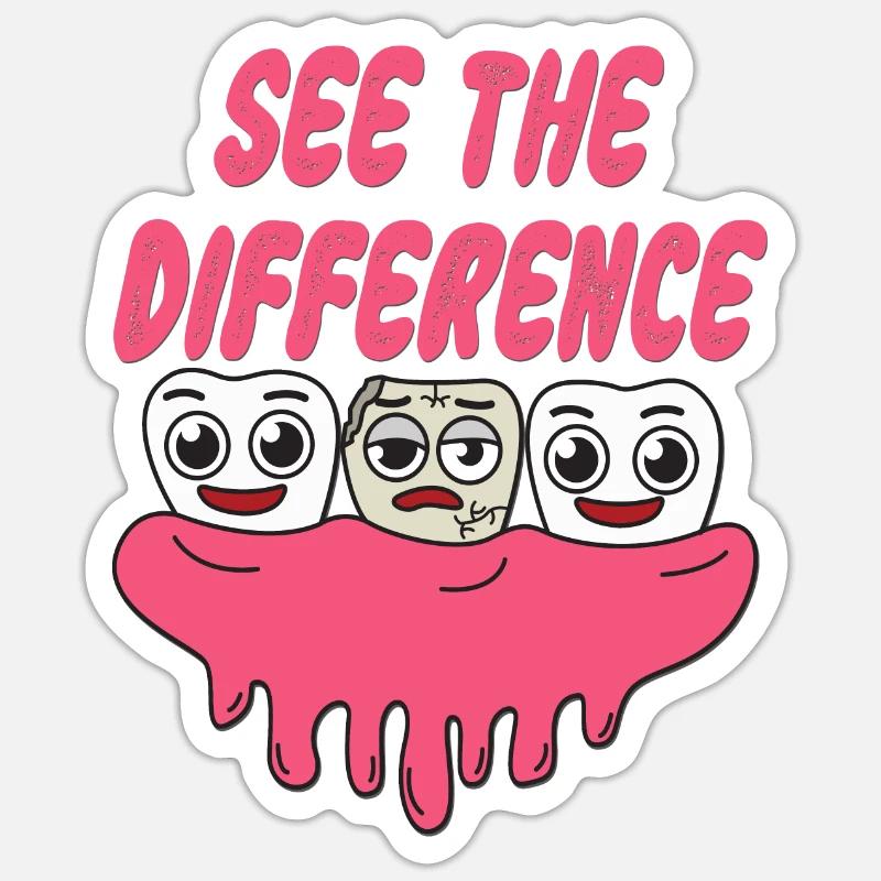 Awesome & Trendy Tshirt Designs See the difference Sticker size S (10 x 10 cm)