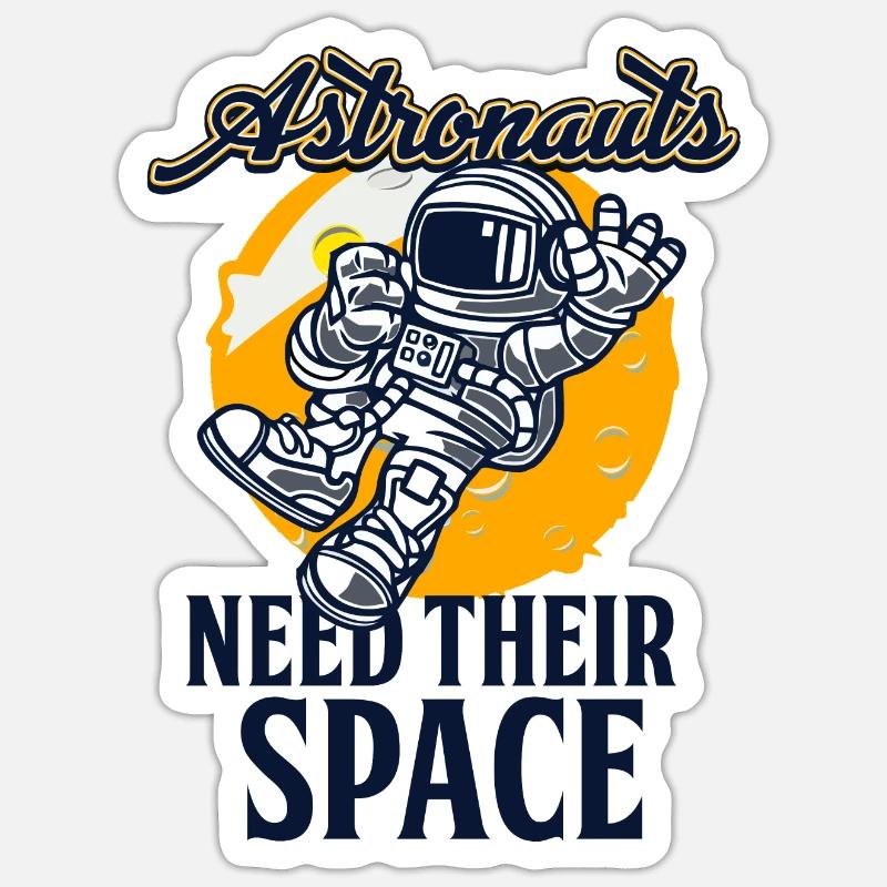 Space Space Spaceship Astronaut Gift - Sticker size S (10 x 10 cm) - white matte