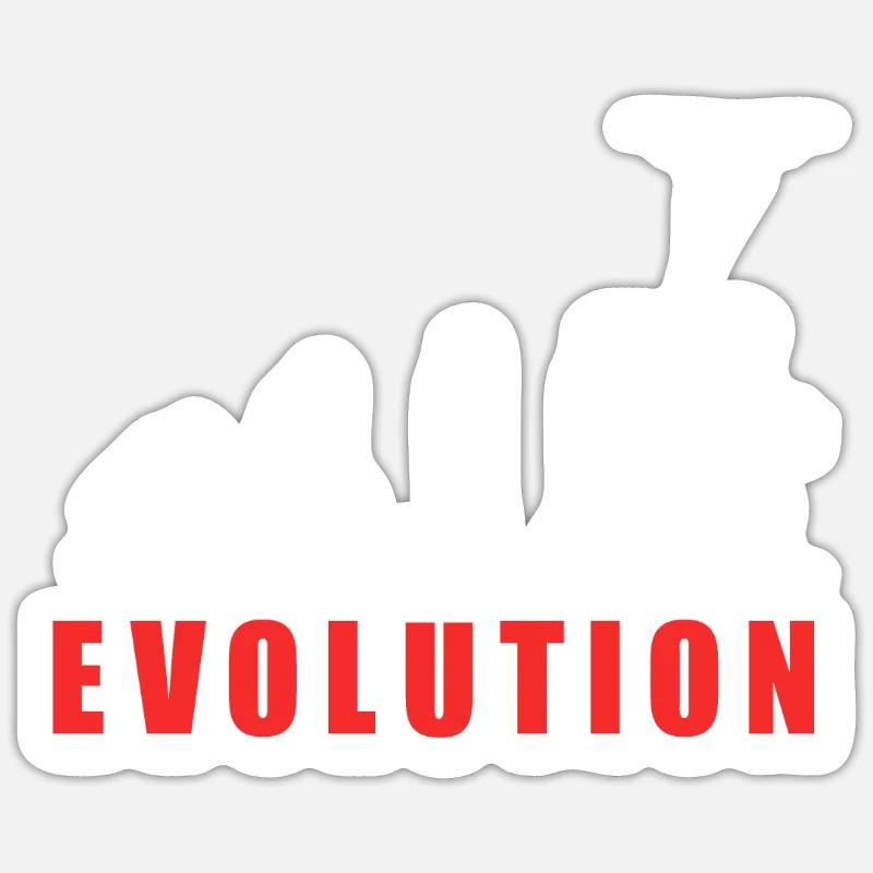 Drone Evolution - Sticker Größe S (10 x 10 cm) - Mattweiß