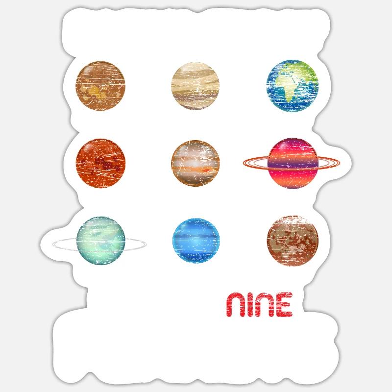 Pluto - Sticker size S (10 x 10 cm) - white matte