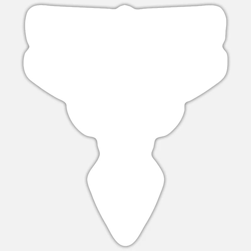cerf blanc - Sticker taille S (10 x 10 cm) - blanc mat