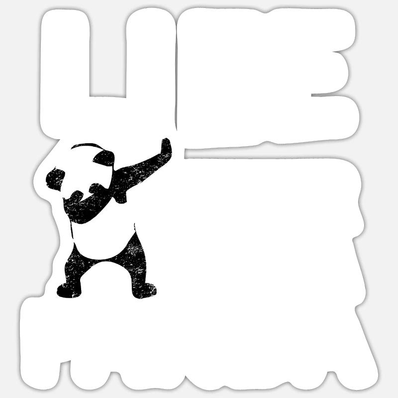 panda - Sticker taille S (10 x 10 cm) - blanc mat