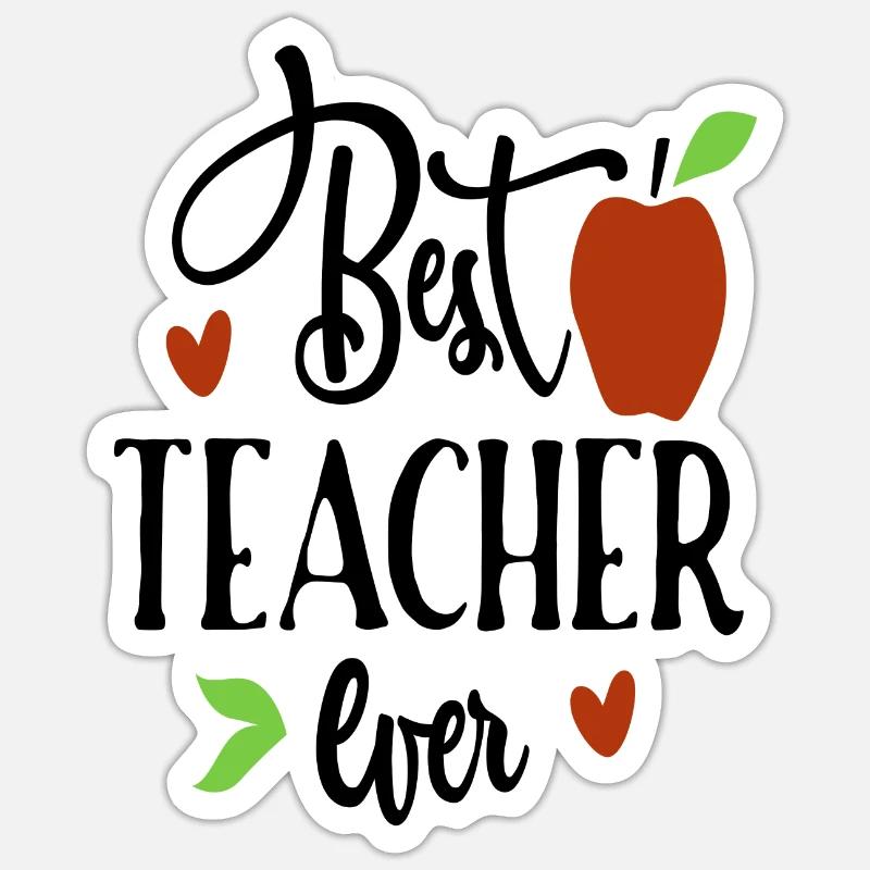 BESTER LEHRER/LEHRERIN Sticker Größe S (10 x 10 cm)