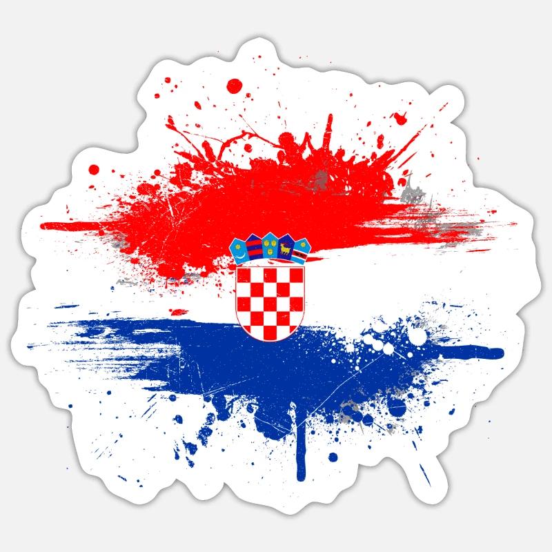 Croatia - Sticker size S (10 x 10 cm) - white matte