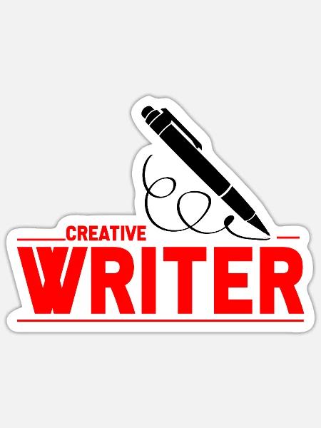Schriftsteller Autor Schreiber Schreiben Geschenk - Sticker Größe S (10 x 10 cm) - Mattweiß