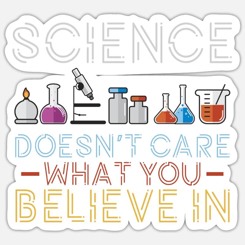 Experiments Gift Science Facts - Sticker size S (10 x 10 cm) - white matte