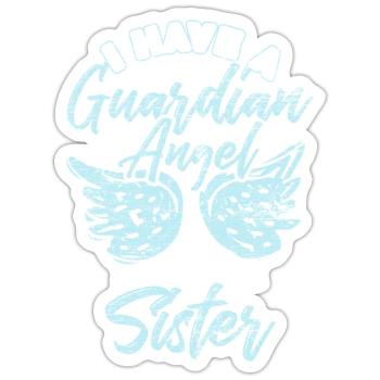 Sister protector - Sticker size S (10 x 10 cm) - white matte - Front