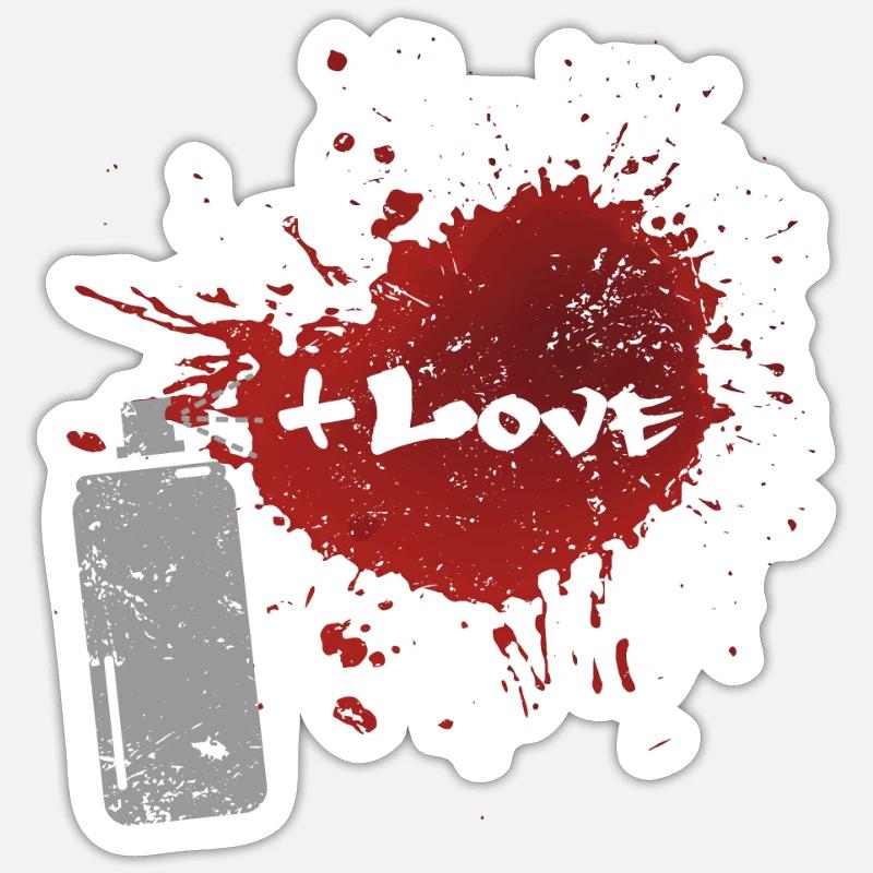 Graffitis - Graffitti - Sticker taille S (10 x 10 cm) - blanc mat