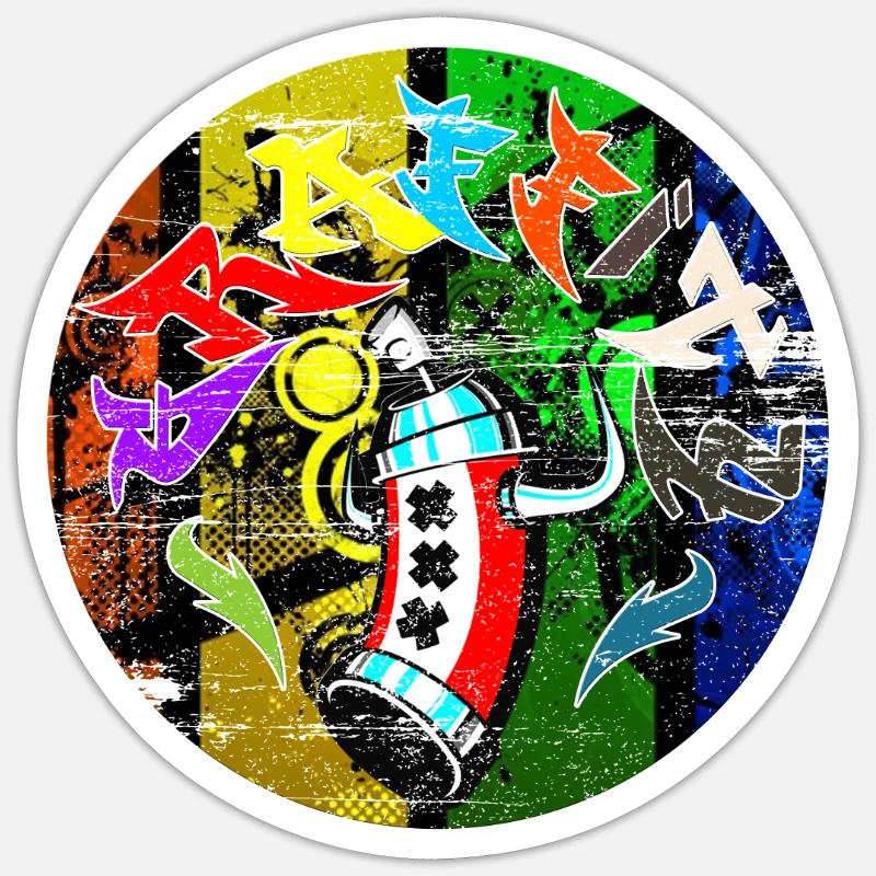 Grafitti - Graffitti - Sticker size S (10 x 10 cm) - white matte