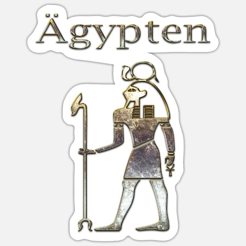 Egypte 77 - Sticker taille S (10 x 10 cm) - blanc mat