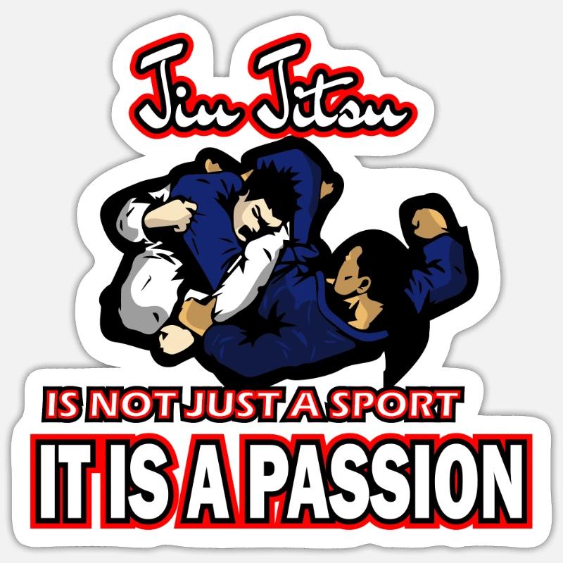 jiu jitsu Hobby - Freizeit Sticker Größe S (10 x 10 cm)