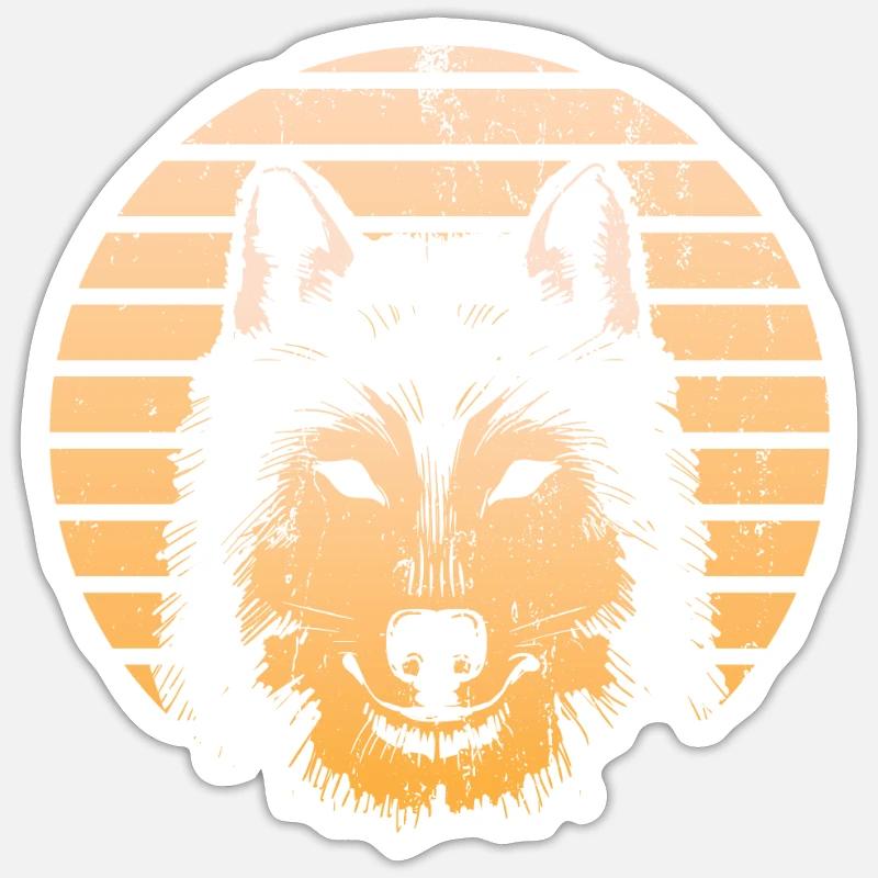 wolf - Sticker size S (10 x 10 cm) - white matte