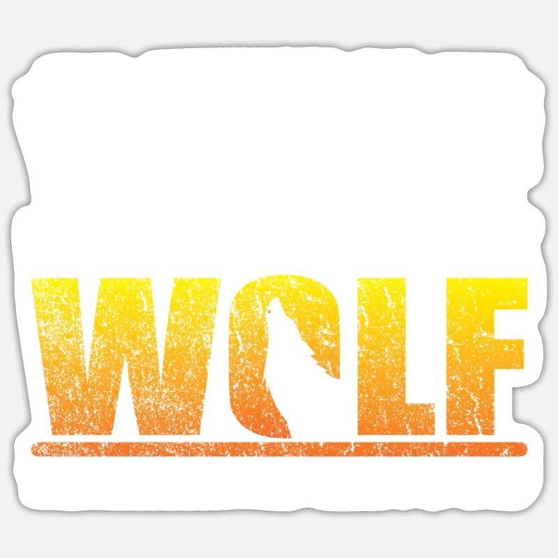 Wolf Wölfe Statement Geschenk - Sticker Größe S (10 x 10 cm) - Mattweiß