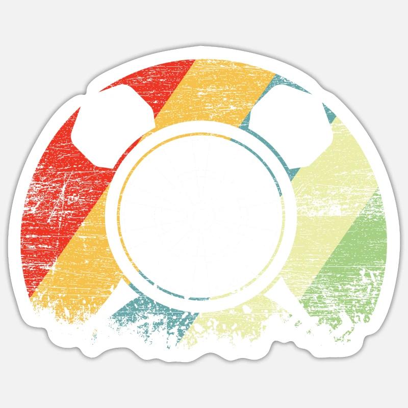 jeu de fléchettes - Sticker taille S (10 x 10 cm) - blanc mat