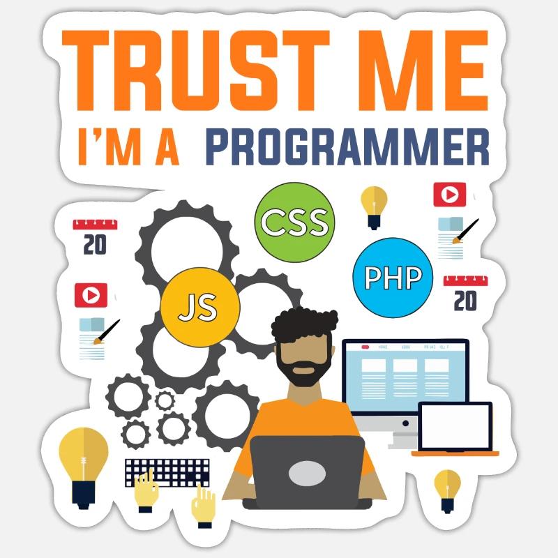 Programmer developer computer scientist gift Sticker size S (10 x 10 cm)