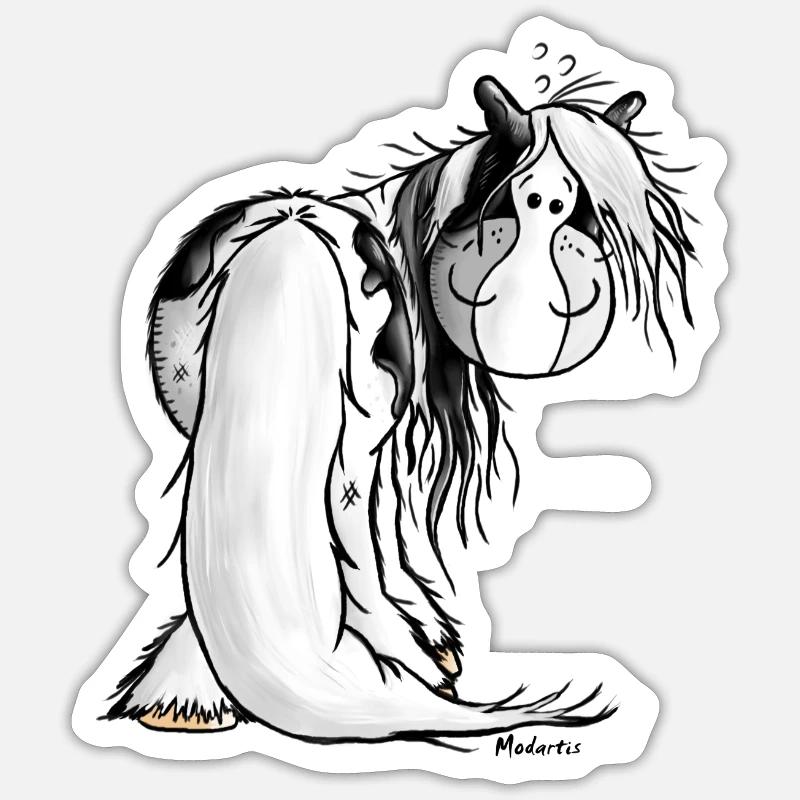 Irish Tinker Pferd - Horse - Schecke Sticker Größe S (10 x 10 cm)